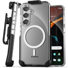 Belt Case Designed for Samsung Galaxy S24 Ultra with Phone Holster Clip (Crystal Clear) (S24 Ultra)