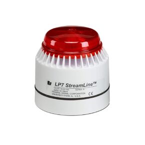 Federal Signal Horn Strobe, White/Red, ABS, 18 to 30VDC