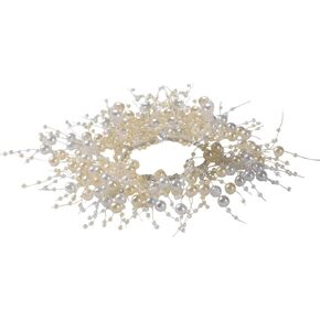 Sullivans 2.25" Simulated Pearl Beaded Candle Ring