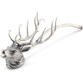 Vagabond House Pewter Elk Candle Snuffer Extinguisher Artisan Designed Handcrafted for Refined Cabin Lodge Mountain Decor Heirloom Quality 10 inch Long