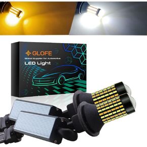 120SMD CANBUS Anti Hyper Flash 7443 7440 7444 Switchback LED Bulbs Dual Color for Amber Yellow Turn Signal Lights, White Daytime Running Parking Lights