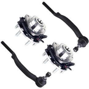 SCITOO 4pcs Wheel Hub Assembly Suspension Kit Fit for Chevy Trailblazer for GMC Envoy for Oldsmobile Bravada for Buick Rainier for Isuzu Ascender for Saab 9-7x Outer Tie Rod Wheel Hub Bearing 513188