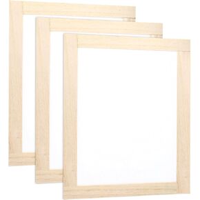 إطار طباعة الشاشة الحريرية 3 قطع من MECCANIXITY، خشب 15.7 × 11.8 بوصة مع 160 شبكة بيضاء لمشروع طباعة الشاشة بنفسك in Kuwait