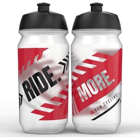 KOM Cycling Water Bottle Collection 500ml (16.9oz) Cycling Water Bottle Inspiration (6 Bottles, Eat. Sleep. Ride. Repeat.)