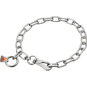 Herm Sprenger Stainless Steel Fur Saver Dog Chain Collar Medium Link Professional Training Collar with Quick Release Snap Hook for Medium Large Dogs Made in Germany (18in (45cm))