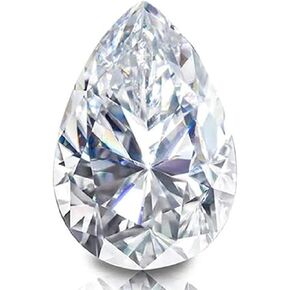 SAVEARTH DIAMONDS Single Lab Created Moissanite Loose Diamond 5X8MM Pear Cut Diamonds for Pendant Ring Stud Earring Jewelry Making, (G-H Color, VVS1 Clarity, 0.80Cttw)