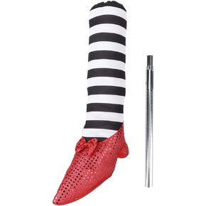 ساق وهمية للساحرة، ديكور دعامة الساحرة للهالوين، زخرفة صناعية وهمية للساق، أرجل الساحرة الشريرة مع حذاء أحمر، ساق ساحرة وهمية لتزيين المنزل المسكون in Kuwait