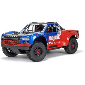 شاحنة ARRMA Mojave RC 4X4 4S BLX بمقياس 1/8 شاحنة صحراوية RTR (البطارية والشاحن غير متضمنين) أزرق/أحمر ARA4404T2