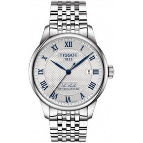 Tissot Mens Le Locle Powermatic 80 20th Anniversary 316L Stainless Steel case Automatic Watches, Grey, Stainless Steel, 19 (T0064071103303)