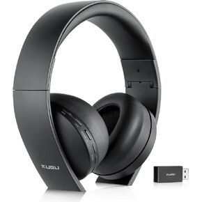 PS5 Headset Wireless - Separate Game and Chat Audio - 2.4Ghz 3D Audio Foldable Gaming Headphones Bluetooth 5.3 Earbuds with Dual Hidden Noise-cancelling Mic for Playstation PS4 Switch PC Mac (Black)