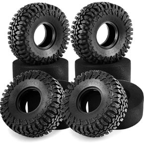1.9" RC Mud Terrain Tires 4PCS 110mm RC Rock Crawler Tires Mud Grappler Rubber Tires Fit for 1/10 RC Crawler Axial SCX10 Traxxas TRX-4 Redcat Gen8 RC4WD D90 Tamiay CC01