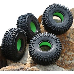 1.9 بوصة RC إطارات الطين التضاريس 4 قطع 110 مم RC إطارات الزاحف الصخور الطين Grappler الإطارات المطاطية مناسبة لـ 1/10 RC الزاحف المحوري SCX10 Traxxas TRX-4 Redcat Gen8 RC4WD D90 Tamiay CC01