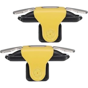 MECCANIXITY Gaming Trigger Mobile Game Controller 1 Pair Double Side Fire Keys ABS Universal Yellow for 4.7-6.5 Inch Cell Phone