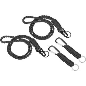 PATIKIL Braided Paracord Lanyard Keychain, Paracord Neck Badge Lanyard with Hook Clip and Key Ring for Outdoor Activities