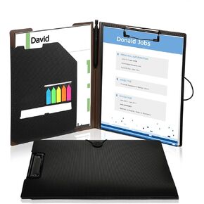 Clipboard Folder File Padfolio Clipboard Storage, Kakbpe Bussiness Letter Size Padfolio with Pockets and Card Slots