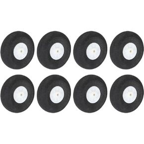 MECCANIXITY RC Airplane Wheels 38mm/1.5" Dia RC Airplane Aircraft Sponge Wheels RC Aircraft Foam Wheel Replacement for DIY RC Model Plane Aircraft RC Helicopter Pack of 8