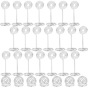 40PCS Table Number Holder Name Holders 20 Pieces Stand Table Holder and 20 Pieces Ring Table Holder for Wedding Restaurant and Party