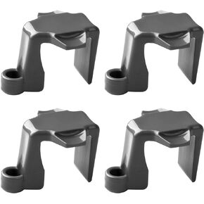 Boat Bumper Clips Hangers Adjusters Cleats 4Pack, Pontoon Fender Clips for Docking, Durable ABS Boat Fender Clips for 1 Inch and 1.25 Inch Square Tube, Grey