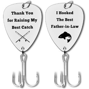 Father in Law Jewelry Father of The Groom Gifts Fishing Lure Father in Law Gifts from Bride Future Father in Law Fishing Hooks Fisherman Gift Wedding Christmas from Daughter in Law