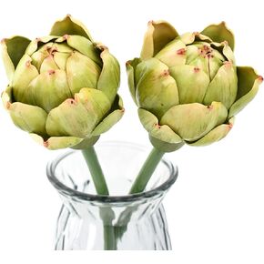 Artificial Artichokes with Stems, 2Pcs Simulation Artichokes Fake Fruits for Home Decor Kitchen Wedding Party Table Decoration in Kuwait
