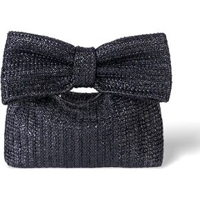 Straw Clutch Purse for Women, Bow Woven Beach Bag, Summer Evening Purse Vacation Handbag Tote Purse