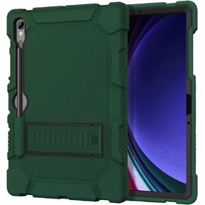 Case for Samsung Galaxy Tab S9 FE 5G 10.9 Inch/Galaxy Tab S9 11 inch 2023, Shockproof Protective Case for Galaxy Tab S9/S9 FE with S Pen Holder & Multi-Angle Viewing Kickstand(AlpGreen+Black)
