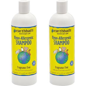 Earthbath، شامبو الكلاب المضاد للحساسية - شامبو الكلاب الخالي من العطور للحساسية والحكة، صنع في الولايات المتحدة الأمريكية، غسول للكلاب خالٍ من القسوة، شامبو لطيف للكلاب، شامبو مهدئ للقطط - 16 أونصة (عبوتان)