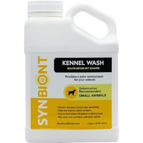 Synbiont Kennel Wash 1 Gallon Concentrate - Cleaner & Deodorizer for Birds, Cats, Dogs, Rabbits, Chickens - Dog Kennel Deodorizer Alternative - Pet Shampoo