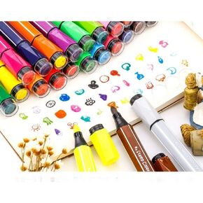 12 Colors Acrylic Paint Pens Set, Dual Tip Acrylic Markers Paint Pens For Rock Painting,Wood,Stone,Fabric,Metal,Plastic,Canvas,Waterproof Acrylic Paint Markers with Dot Tip and Fine Tip