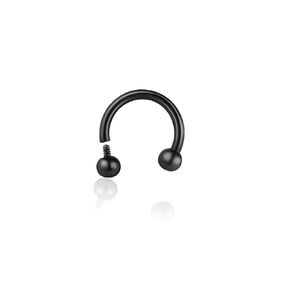 16G Titanium Internally Threaded Horseshoe Septum Ring,Silver Horseshoe Ring for Nose Lip Ring Cartilage Helix Daith Tragus Rook Conch Earring Body Piercing Jewelry for Men Women (8mm, Silver)