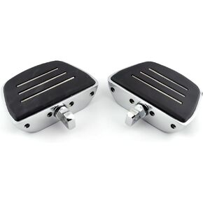 Boldness Motorcycle Footpegs, Foot Peg Front Pegs Footrests Mini Footboards Fits for Harley Electra Glide Softail Dyna Chopper Sportster 883 (Chrome)