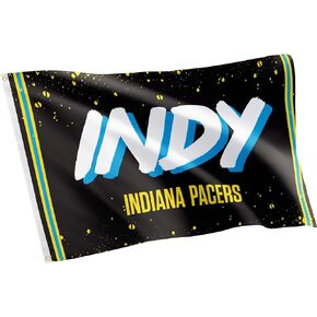 Desert Cactus Indiana Pacers Flag NBA 100% Polyester Indoor Outdoor 3x5 feet National Basketball Association Team Flags (Flag City Edition 2023 B)