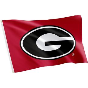 Desert Cactus University of Georgia Flag Bulldogs UGA Dawgs Flags Banners 100% Polyester Indoor Outdoor 3x5 (Design 1)