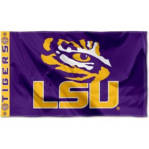 College Flags & Banners Co. Louisiana State LSU Tigers Printed Header 3x5 Foot Banner Flag