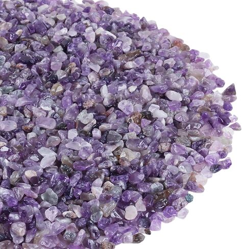 Turquoise Fluorite Tumbled Chips Stone Crushed Crystal Quartz Pieces Small Stone Mini Polished Rocks Pieces for Crafts, Jewelry Making Home Decoration (Amethyst) in Saudi Arabia