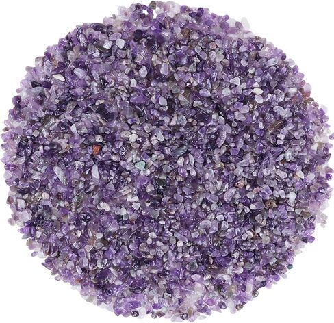 Turquoise Fluorite Tumbled Chips Stone Crushed Crystal Quartz Pieces Small Stone Mini Polished Rocks Pieces for Crafts, Jewelry Making Home Decoration (Amethyst) in Saudi Arabia