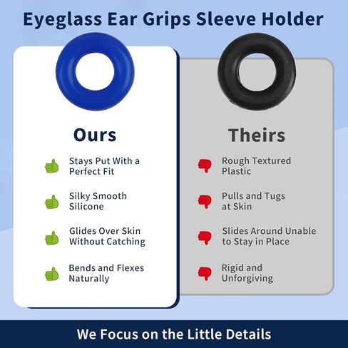 نظارات سيليكون للأذن، 32 قطعة من النظارات للأذن، نظارات سيليكون لمنع الانزلاق، نظارات للأذن مانعة للانزلاق من مقابض الأذن المنزلقة للنظارات (أسود، أبيض، أرجواني، أزرق) in Kuwait