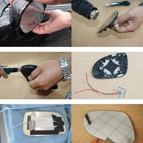 iJDMTOY زوج ديناميكي متسلسل 3 خطوات فلاش 33-SMD LED لوحات لوحات الدوائر خلف المرآة الجانبية تحديث إشارة الانعطاف، أصفر كهرماني in Saudi Arabia