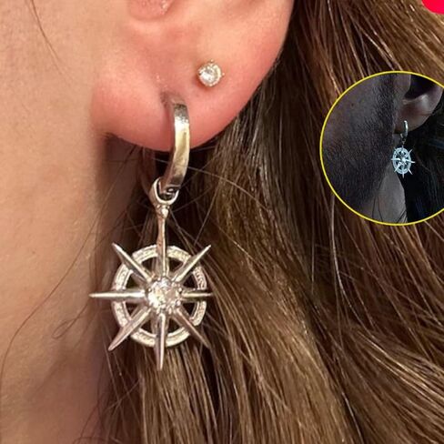 BG3 Gale astarion أقراط للنساء والرجال الفضة كريستال هوب القرط مجوهرات الشكل تأثيري أقراط لمحبي اللعبة in Kuwait