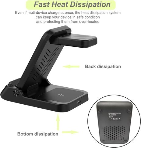 محطة شحن لاسلكية لـ Google، شاحن لاسلكي 3 في 1 لساعة Google Pixel، Pixel 8/7/6 (pro)/7a/5/4، Pixel Buds Pro أجهزة متعددة (ليست لـ Pixel Watch 2) in Kuwait