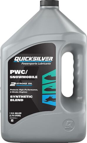 زيت محرك Quicksilver 8M0166406 ثنائي الأشواط PWC/Snowmobile - مزيج صناعي ممتاز - 1 كيو تي. in Saudi Arabia