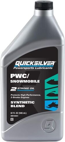زيت محرك Quicksilver 8M0166406 ثنائي الأشواط PWC/Snowmobile - مزيج صناعي ممتاز - 1 كيو تي. in Saudi Arabia
