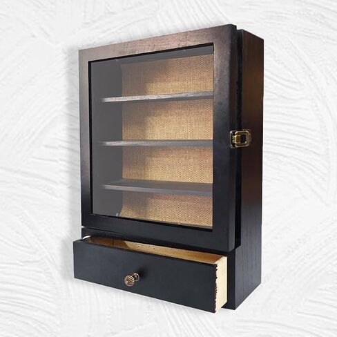 11×14 Wood Shadow Boxes Display Cases with Removable Shelves and Drawers,Shadow Box Picture Frames Deep ,Memory Boxes for Keepsakes for Display The Pictures, Collections, Medals, Bouquet (Black) in Saudi Arabia