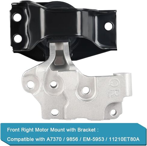 JDMON 4 قطع حامل المحرك واستبدال المحرك Trans Motor لـ 2008-2013 Nissan Rogue 2.5L FWD، 2014 2015 Rogue Select 2.5L FWD، 2007-2012 Nissan Sentra 2.5L، متوافق مع A7370، A7384، A4351، A4352 in Kuwait