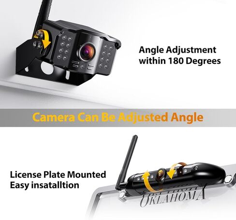 Wireless Backup Camera System: 7" HD 1080P Recording Monitor Truck Trailer Hitch Rear View Camera Waterproof Stable Digital Signal Parking Lines for Car RV Xroose CMK2 in Kuwait