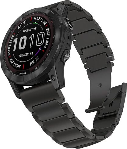 سوار تيتانيوم من TRUMiRR لـ Fenix ​​7/6 Pro / 5 Plus، حزام بديل لساعة سريعة التركيب 22 مم لـ Forerunner 965 / Epix Gen 2 47 مم / Instinct 2 in Saudi Arabia