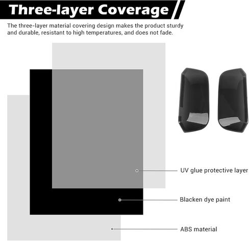 RT-TCZ for Silverado Side Mirror Turn Signal Light Cover for Chevy Silverado GMC Sierra 2019-2023 Smoked Black Exterior Accessories 2pcs in Saudi Arabia