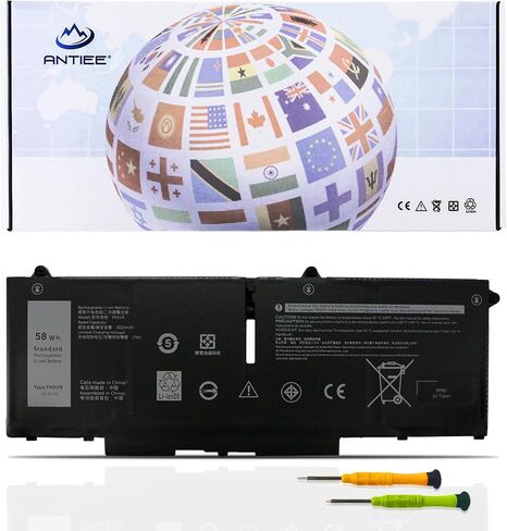ANTIEE FK0VR Laptop Battery for Dell Latitude 7330 7430 7530 5330 P133G P133G002 P134G002 P134G P135G P135G002 P136G Series 0HFN8K HFN8K 08H6WD 8H6WD 08P81K 8P81K 0PX0GF PX0GF FKOVR 15.2V 58Wh in Saudi Arabia