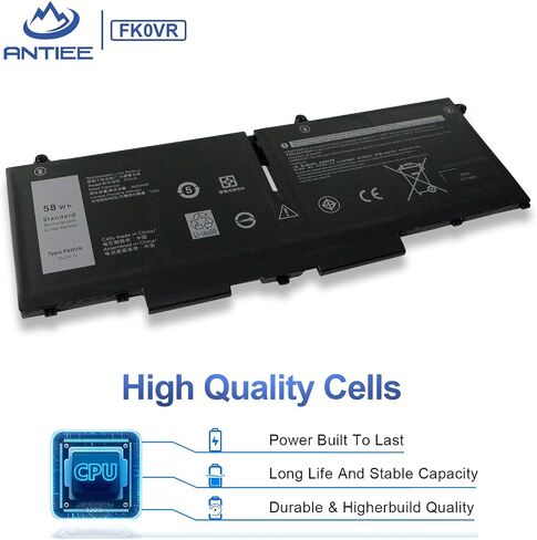 ANTIEE FK0VR Laptop Battery for Dell Latitude 7330 7430 7530 5330 P133G P133G002 P134G002 P134G P135G P135G002 P136G Series 0HFN8K HFN8K 08H6WD 8H6WD 08P81K 8P81K 0PX0GF PX0GF FKOVR 15.2V 58Wh in Saudi Arabia