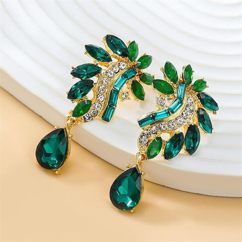 Rhinestone Earrings for Women Bridal Wedding Earrings Crystal Earrings for Brides Sparkly Drop Earrings Party Prom Wedding Guest Dresses for Women in Kuwait